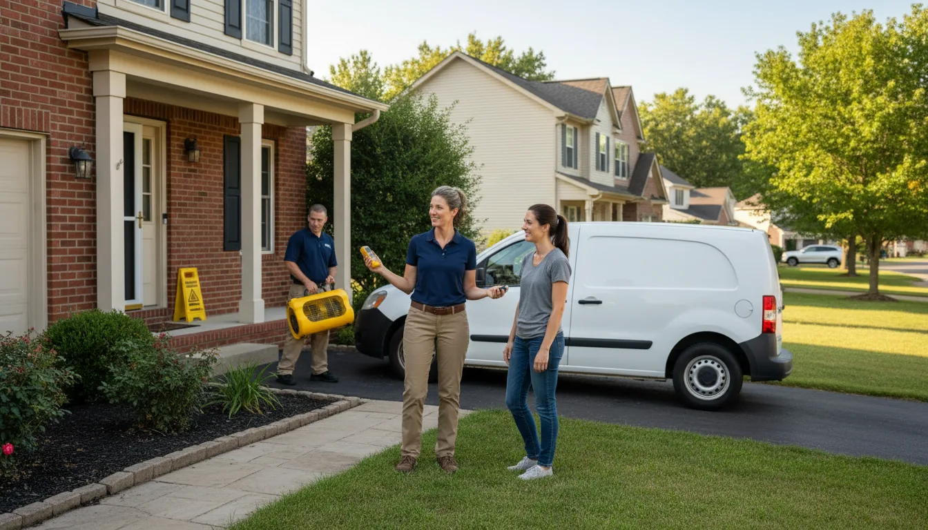 Residential water damage restoration in Deep Run, NC